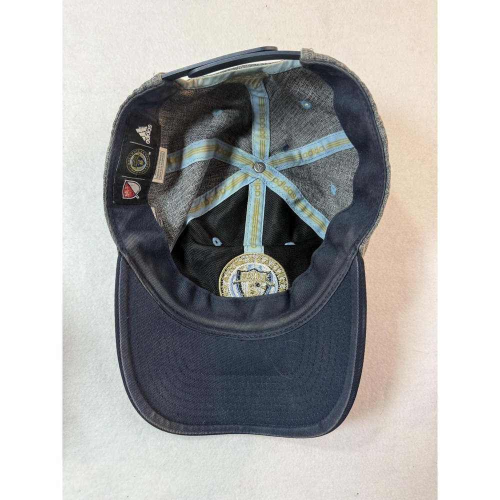 Philadelphia Union Hat Cap Fitted Mens One Size Gray Navy Adidas MLS Soccer - Picture 7 of 9